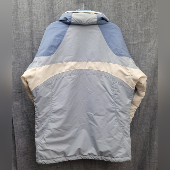 COLUMBIA Winter Shell / Jacket with Hide Away Hood in Blue White (Size L) - Picture 9 of 16